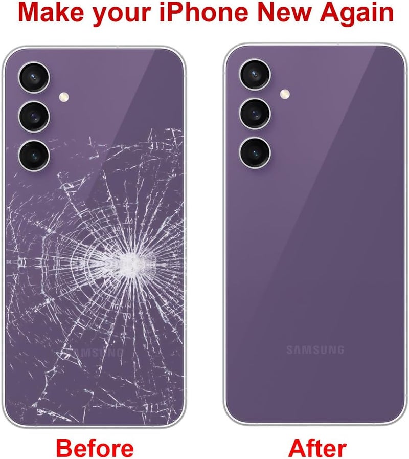Perzework OEM Rear Back Glass Replacement for Samsung Galaxy S23 FE with Reparing Toolkit and Manual (Purple) - Image 5